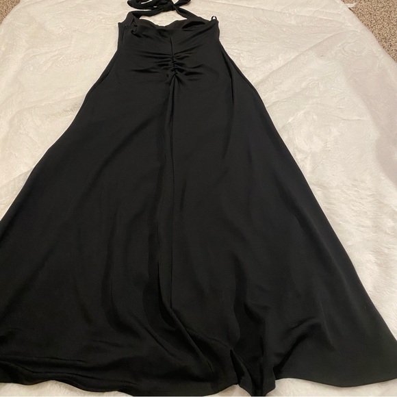 Black Halter Formal Gown with Diamond Rhinestones Y2K, Vintage - Picture 13 of 16
